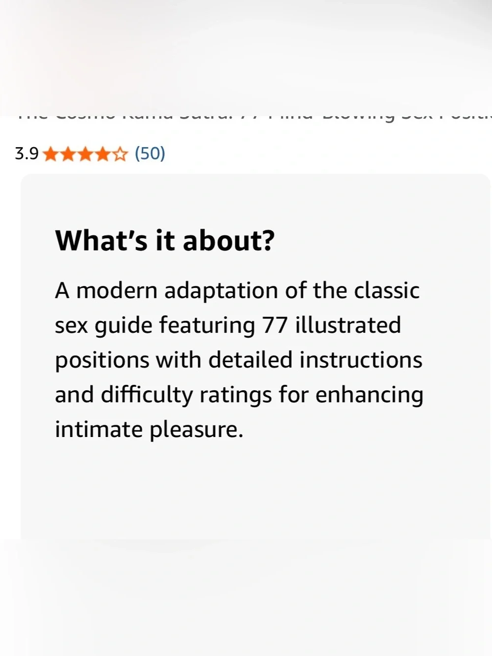 The Cosmo Kama Sutra boxed edition hardcover